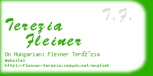 terezia fleiner business card